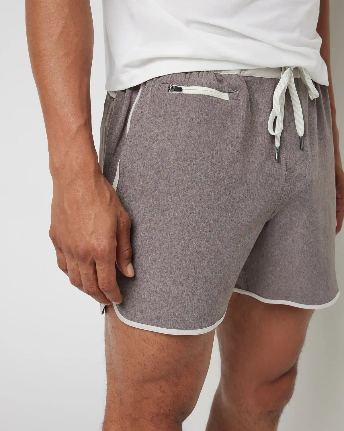 Banks Short Unlined 5" | Java Linen Texture