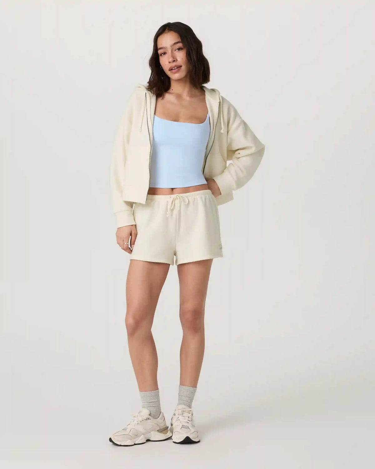 Beach Fleece Zip Up | Natural