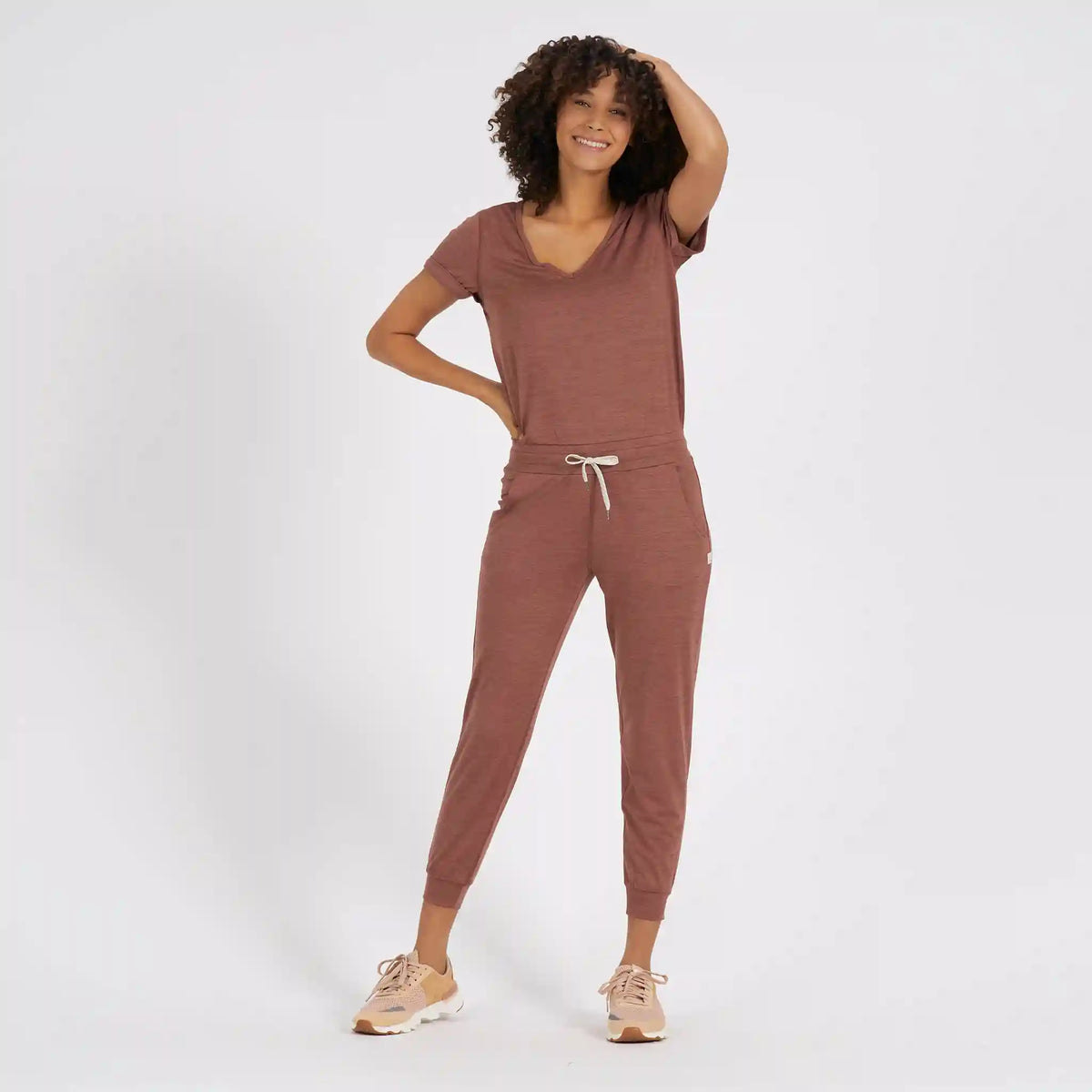All Day Jumpsuit | Terracotta Heather