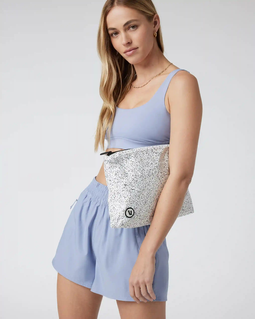 ALOHA-Mid Pouch | White Dashed Lines